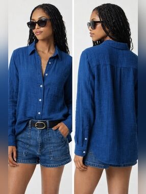 J Crew Double-gauze button-up shirt S I
